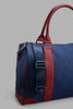 Redtag-Navy-Embossed-Hold-All-Bag-Backpacks-Men's-