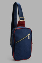 تنزيل الصورة على معرض الصور، Redtag-Navy-Embossed-Sling-Bag-Duffle-Bag-Men&#39;s-
