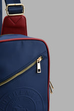 تنزيل الصورة على معرض الصور، Redtag-Navy-Embossed-Sling-Bag-Duffle-Bag-Men&#39;s-
