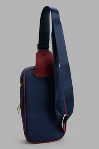 Redtag-Navy-Embossed-Sling-Bag-Duffle-Bag-Men's-