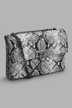 تنزيل الصورة على معرض الصور، Redtag-Black-Snake-Textured-Cross-Body-Bag-With-Pom-Pom-Cross-Body-Bags-Women-
