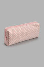 Load image into Gallery viewer, Redtag-Pink-And-White-Printed-Cosmetic-Pouches-Cosmetic-Pouches-Women-
