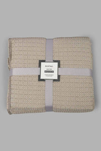 Redtag-Beige-Stone-Wash-Bedspread-Set-With-Lace
-(Double-Size)-0,-Colour:Beige,-Filter:Home-Bedroom,-HMW-BED-Bedspreads,-New-In,-New-In-HMW-BED,-Non-Sale,-S22A,-Section:Homewares-Home-Bedroom-