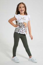 تنزيل الصورة على معرض الصور، Redtag-White-Ruffled-Slv-Casual-T-Shirt-With-Marie-Placement-Print-Blouses-Girls-2 to 8 Years
