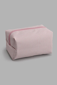 Redtag-Pink-And-White-Polka-Printed-Cosmetic-Pouches-Cosmetic-Pouches-Women-