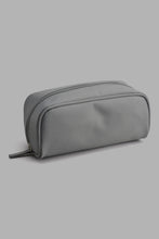 Load image into Gallery viewer, Redtag-Grey-And-White-Polka-Printed-Cosmetic-Pouches-Cosmetic-Pouches-Women-
