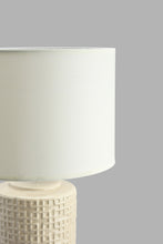 Load image into Gallery viewer, Redtag-Taupe-Embosed-Ceramic-Table-Lamp-Table-Lamps-Home-Decor-
