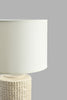 Redtag-Taupe-Embosed-Ceramic-Table-Lamp-Table-Lamps-Home-Decor-