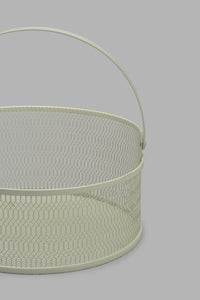 Redtag-Cream-Round-Basket-Category:Kitchen-Baskets,-Colour:Cream,-Deals:2-For-90,-Filter:Home-Dining,-HMW-DIN-Kis-Kitchen-Accessories,-New-In,-New-In-HMW-DIN,-S22B,-Section:Homewares-Home-Dining-