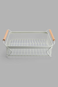 Redtag-Cream-Rectangle-Dish-Drainer-Dish-Drainers-Home-Dining-