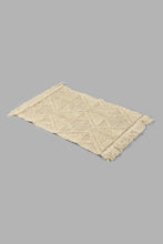 تنزيل الصورة على معرض الصور، Redtag-Beige-Cotton-Woven-Dhurrie-Rugs-Home-Decor-
