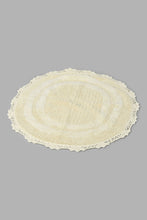 تنزيل الصورة على معرض الصور، Redtag-White-Cotton-Chrochet-Round-Dhurrie-Rugs-Home-Decor-
