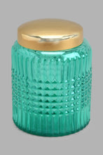 تنزيل الصورة على معرض الصور، Redtag-Teal-Glass-Cotton-Jar-Cotton-Jars-Home-Bathroom-
