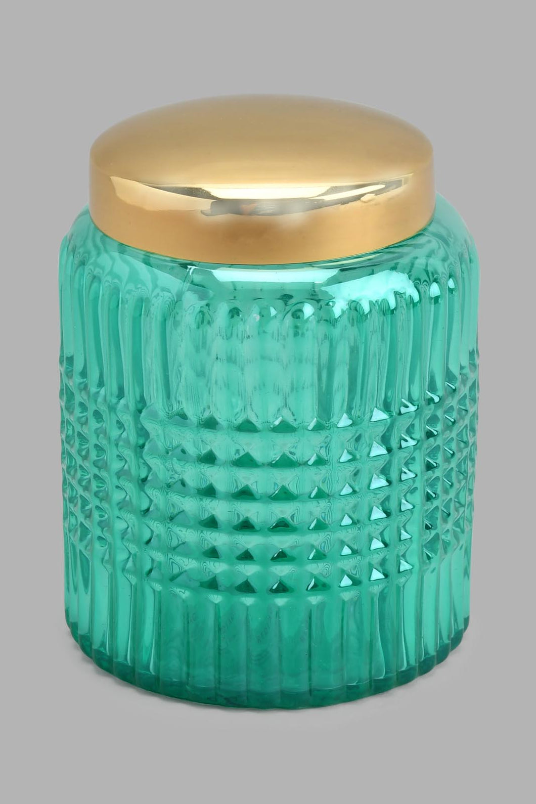 Redtag-Teal-Glass-Cotton-Jar-Cotton-Jars-Home-Bathroom-