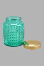 تنزيل الصورة على معرض الصور، Redtag-Teal-Glass-Cotton-Jar-Cotton-Jars-Home-Bathroom-
