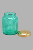 Redtag-Teal-Glass-Cotton-Jar-Cotton-Jars-Home-Bathroom-