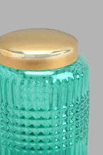 تنزيل الصورة على معرض الصور، Redtag-Teal-Glass-Cotton-Jar-Cotton-Jars-Home-Bathroom-
