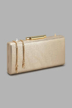 Load image into Gallery viewer, Redtag-Gold-Embellished-Evenig-Clutch-Clutches-Women-
