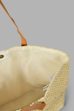 تنزيل الصورة على معرض الصور، Redtag-Beige-Printed-Beige-Bag-With-Tassle-Beach-Bags-Women-
