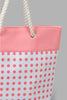 Redtag-Pink-Polka-Beach-Bag-Beach-Bags-Women-