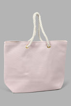 Load image into Gallery viewer, Redtag-Pale-Pink-Printed-Beach-Bag-Beach-Bags-Women-
