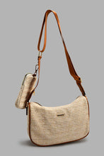 Load image into Gallery viewer, Redtag-Beige-Pleated-Cross-Body-Bag-Cross-Body-Bags-Women-
