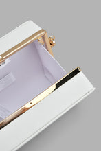 Load image into Gallery viewer, Redtag-White-With-Gold-Chain-Embellished-Evening-Clutch-Clutches-Women-
