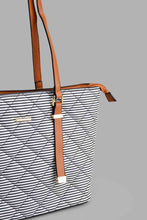 Load image into Gallery viewer, Redtag-Multicolour-Nautical-Stripe-Tote-Day-Bag-Day-Bags-Women-
