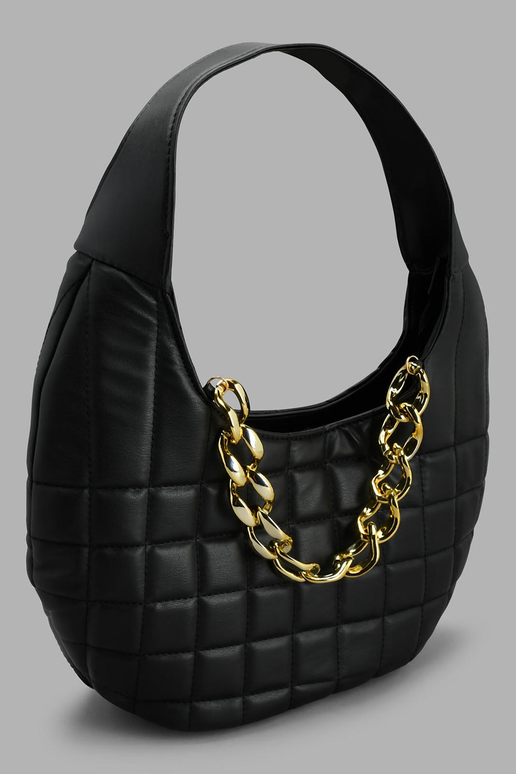 Redtag-Black-Quilted-Day-Bag-Day-Bags-Women-