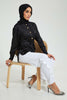 Redtag-Black-Satin-Belted-Shirt-Blouses-Women's-