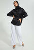 Redtag-Black-Satin-Belted-Shirt-Blouses-Women's-