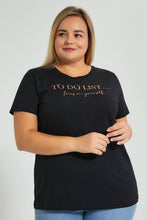 Load image into Gallery viewer, Redtag-Black-Graphic-T-Shirt-Colour:Black,-Filter:Plus-Size,-LDP-T-Shirts,-New-In,-New-In-LDP,-Non-Sale,-S22B,-Section:Women,-TBL-Women&#39;s-
