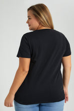 Load image into Gallery viewer, Redtag-Black-Graphic-T-Shirt-Colour:Black,-Filter:Plus-Size,-LDP-T-Shirts,-New-In,-New-In-LDP,-Non-Sale,-S22B,-Section:Women,-TBL-Women&#39;s-
