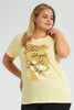 Redtag-Yellow-Graphic-T-Shirt-Colour:Yellow,-Filter:Plus-Size,-LDP-T-Shirts,-New-In,-New-In-LDP,-Non-Sale,-S22B,-Section:Women,-TBL-Women's-