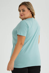 Redtag-Mint-Graphic-T-Shirt-Colour:Mint,-Filter:Plus-Size,-LDP-T-Shirts,-New-In,-New-In-LDP,-Non-Sale,-S22B,-Section:Women,-TBL-Women's-