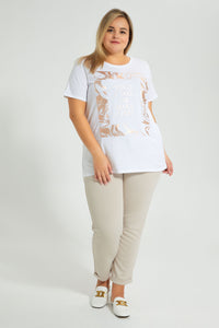Redtag-Red-Graphic-T-Shirt-Colour:Red,-Filter:Plus-Size,-LDP-T-Shirts,-New-In,-New-In-LDP,-Non-Sale,-S22B,-Section:Women,-TBL-Women's-