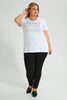 Redtag-White-Sequin-T-Shirt-Colour:White,-Filter:Plus-Size,-LDP-T-Shirts,-New-In,-New-In-LDP,-Non-Sale,-S22B,-Section:Women,-TBL-Women's-