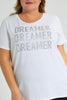 Redtag-White-Sequin-T-Shirt-Colour:White,-Filter:Plus-Size,-LDP-T-Shirts,-New-In,-New-In-LDP,-Non-Sale,-S22B,-Section:Women,-TBL-Women's-