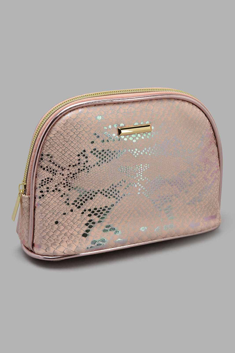 Redtag-Pink-Animal-Textured-Cosmetic-Pouches-Category:Cosmetics,-Colour:Pink,-Filter:Women's-Accessories,-New-In,-New-In-Women-ACC,-Non-Sale,-S22C,-Section:Women,-Women-Cosmetics-Women-