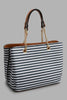 Redtag-Navy-And-White-Nautical-Stripe-Day-Bag-Day-Bags-Women-