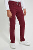 Redtag-Burgundy-Colored-Knit-Denim-Jeans-Regular-Fit-Senior-Boys-9 to 14 Years