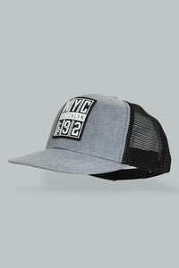 Redtag-Grey-Cap-With-Rubber-Patch-Caps-Men's-