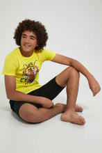 تنزيل الصورة على معرض الصور، Redtag-Yellow-Endanger-Tiger-Night-Suit-Pyjama-Sets-Senior-Boys-9 to 14 Years
