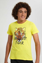 تنزيل الصورة على معرض الصور، Redtag-Yellow-Endanger-Tiger-Night-Suit-Pyjama-Sets-Senior-Boys-9 to 14 Years
