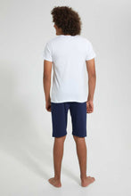 تنزيل الصورة على معرض الصور، Redtag-White-Game-Over-Night-Suit-Pyjama-Sets-Senior-Boys-9 to 14 Years
