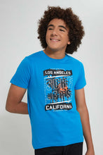 تنزيل الصورة على معرض الصور، Redtag-Blue-Surfers-Night-Suit-Pyjama-Sets-Senior-Boys-9 to 14 Years
