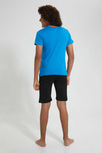 تنزيل الصورة على معرض الصور، Redtag-Blue-Surfers-Night-Suit-Pyjama-Sets-Senior-Boys-9 to 14 Years
