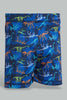 Redtag-Navy-Print-Swimtrunk-Swim-Shorts-Boys-2 to 8 Years