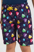Load image into Gallery viewer, Redtag-Navy-Jellyfish-Swimshort-Swim-Shorts-Boys-2 to 8 Years
