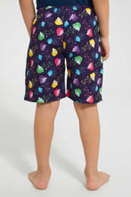 Load image into Gallery viewer, Redtag-Navy-Jellyfish-Swimshort-Swim-Shorts-Boys-2 to 8 Years
